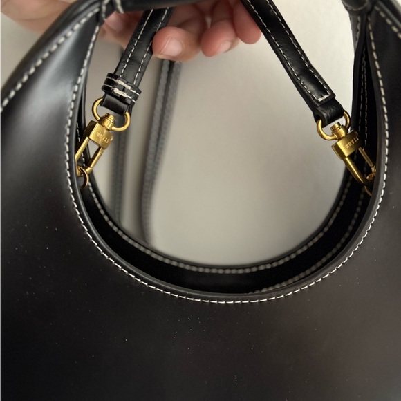 Staud Mini Moon Black Leather Bag - Picture 9 of 10